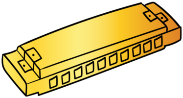 Hand drawn harmonica png