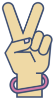 Peace hand gesture png