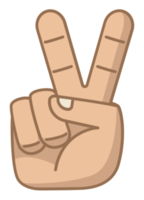 Peace hand gesture png