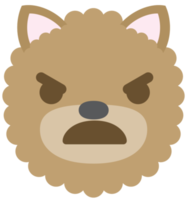 cara de cachorro emoji com raiva png