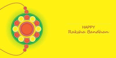 feliz raksha bandhan banner con elemento decroative vector