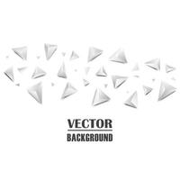 Metallic 3D triangle horizontal design with copyspace vector