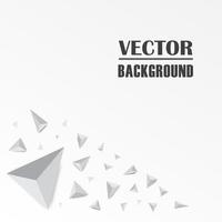 Metallic 3D triangle corner design with copyspace vector