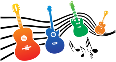 Komposition von Musikgitarreninstrumenten png