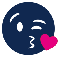 Emoji face kiss png