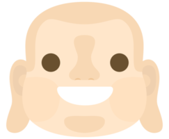 Emoji Buddha Gesicht großes Lächeln png