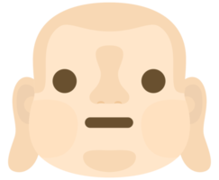 emoji buda cara sin expresión png