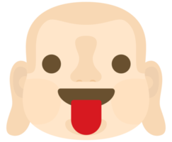 Emoji buddha face tounge png