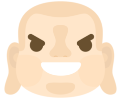 Emoji buddha face evil smile png