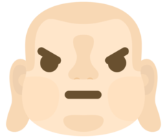 emoji boeddha gezicht boos png