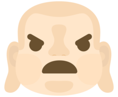 emoji buddha ansikte arg png