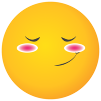 emoji rosto amarelo corar png