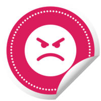 emoji emoticon adesivo com raiva png