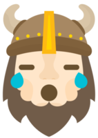 Emoji Viking huilen png