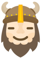 emoji viking stort leende png