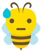 emoji abelha cartoon suor png