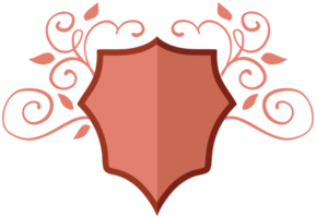 escudo crista floral png