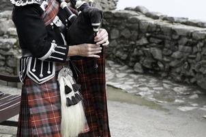 pipa de bolsa y falda escocesa escocesa foto