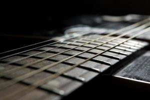 Black acoustic guitar photo