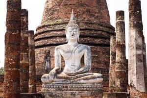 Ancient buddha statue. Sukhothai Historical Park, Thailand