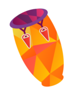 Colorful music instrument djembe png