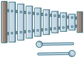 Music instrument line icon xylophone png