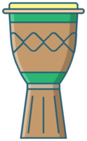Music instrument line icon djembe png