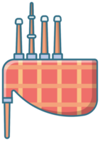 Music instrument line icon bagpipe png