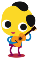 joueur de guitare de dessin animé png