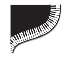 Wavy piano background png