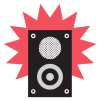 Rock music icon speaker png