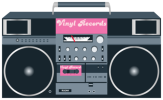 Music equipment retro radio cassette png