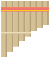 Wind music instrument pan flute png