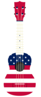 Ukulele flag theme USA png