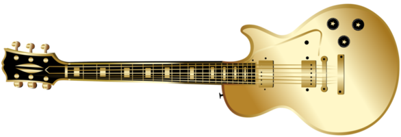 guitarra elétrica dourada png