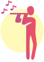 musiker som spelar flöjt png