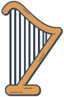 Music instrument harp png