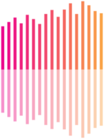 barra de som colorida com reflexão png