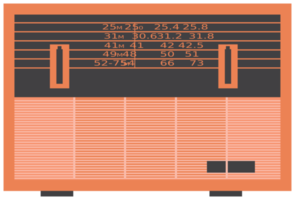 Old transistor radio  png