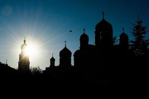 Silhouette of orthodox churches