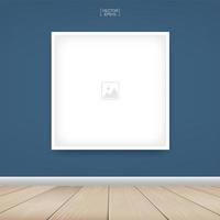 Empty photo frame or picture frame on wall background  vector