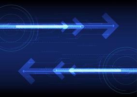 Blue futuristic abstract technology background with arrows  vector