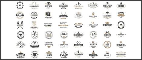 Food and Cafe Vintage Labels vector