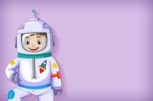 niño astronauta sonriendo vector