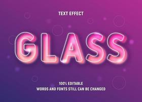 Editable Pink Neon Sign Text vector