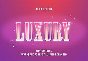 Pink and White Outline Editable Text vector