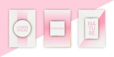 Pink Elegant Cards vector