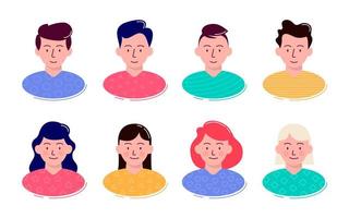 conjunto de avatar de personas vector