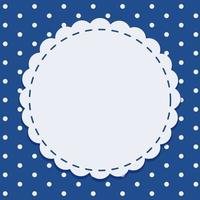 Background template in blue with round frame vector