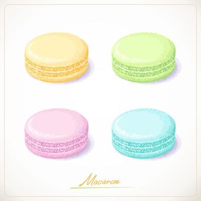 empiler de macarons, macarons sur métal plaque. 25937244 Photo de stock  chez Vecteezy